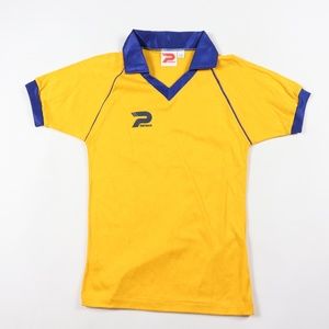 80s New Patrick Youth Large Soccer Jersey Yellow